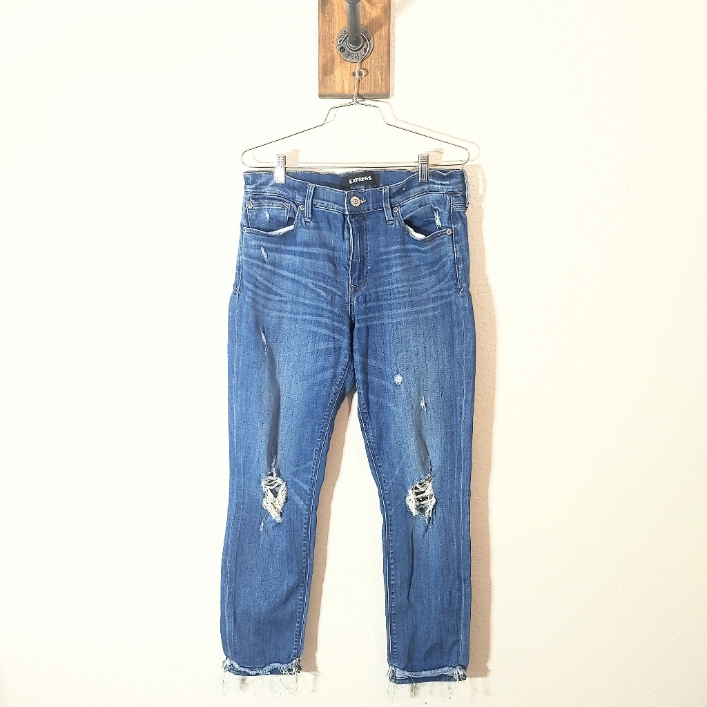 Express Destroyed Stretch Skinny Jeans